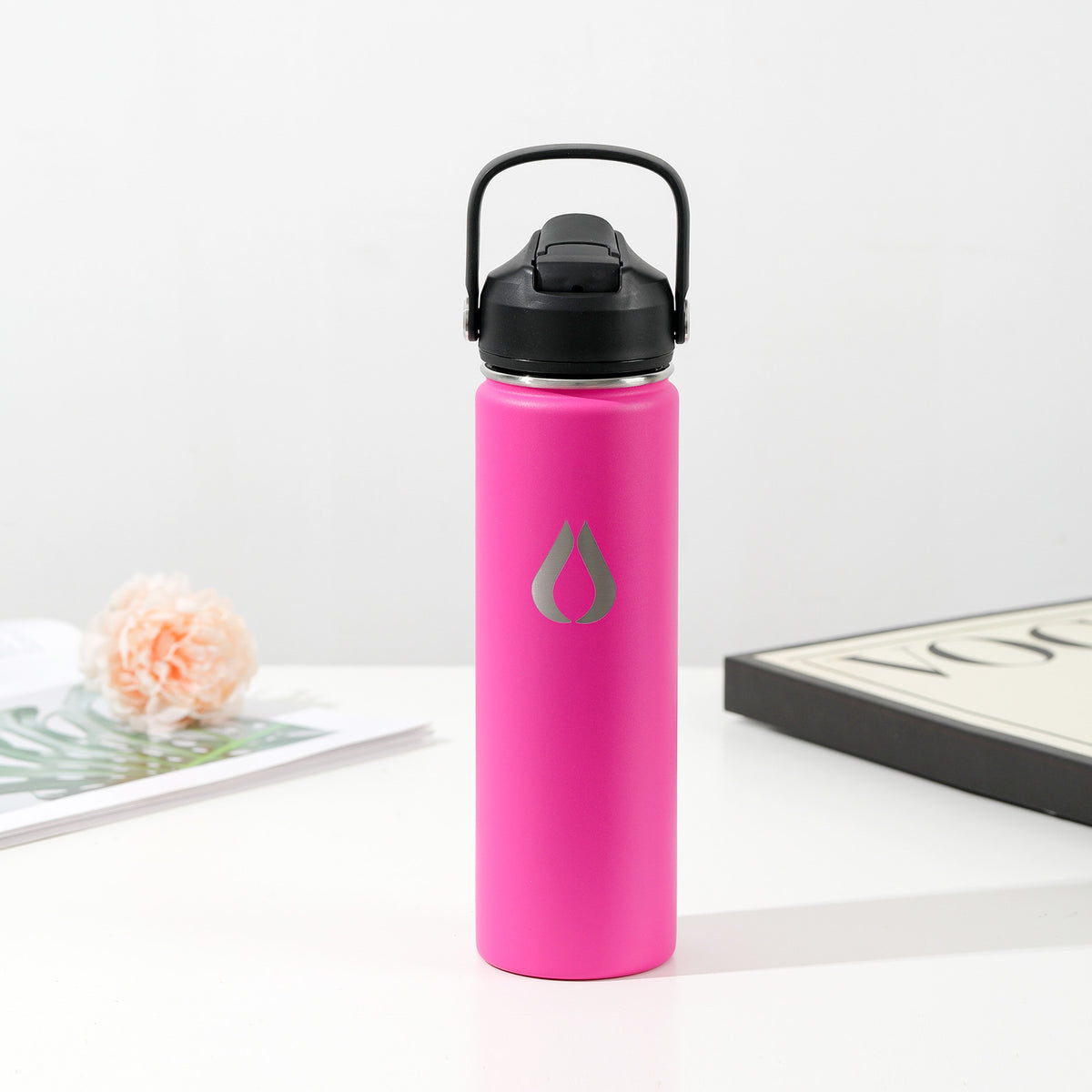 Vandflaske - 650ML - Hot Pink
